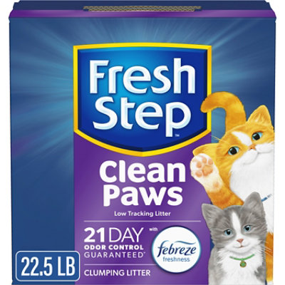 Fresh Step Clean Paws Multi Cat Scented Clumping Cat Litter With Febreze Freshness - 22.5 Lbs