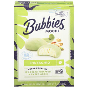 Bubbies Ice Cream Mochi Pistachio - 7.5 Oz
