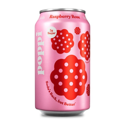 Poppi Raspberry Rose Prebiotic Soda - 12 Fl. Oz.