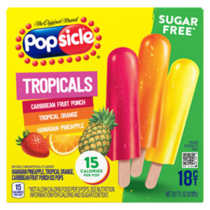 Popsicle Ice Pops Sugar Free Tropicals - 18 Count