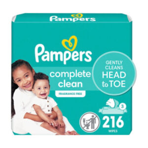 Pampers Baby Wipes Baby Clean Perfume Free 3X Pop Top - 216 Count