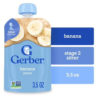 Gerber 2nd Foods Natural Banana WonderFoods Pouch for Baby - 3.5 Oz