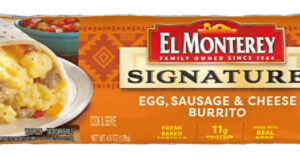 El Monterey Signature Egg Applewood Smoked Bacon & Cheese Breakfast Burrito - 4.5 Oz