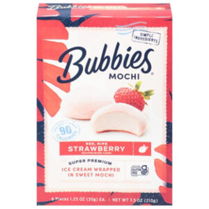 Bubbies Ice Cream Mochi Strawberry - 7.5 Oz