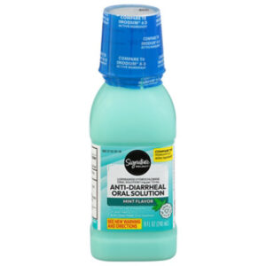 Signature Select/Care Anti Diarrheal Oral Solution Mint Loperamide Hydrochoride 1mg/7.5ml - 8 Fl. Oz.