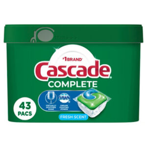 Cascade Complete Dishwasher Pods ActionPacs Dishwasher Detergent Tabs Fresh Scent - 43 Count
