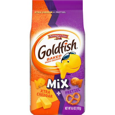 Goldfish Mix Xtra Cheddar Pretzel Crackers - 6.6 Oz
