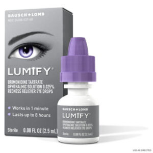 LUMIFY Redness Reliever Eye Drops Brimonidine Tartrate Ophthalmic Solution 0.025% - 0.08 Fl. Oz.