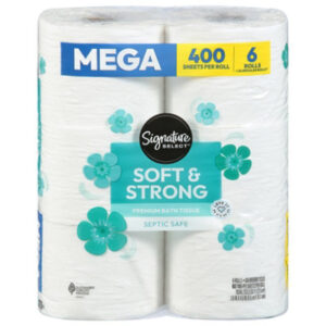 Signature Select Bath Tissue Soft And Strong Mega - 6 Count