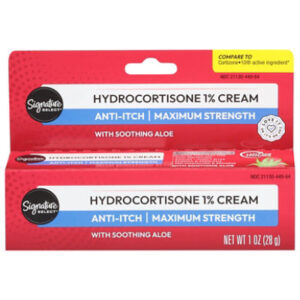 Signature Select/Care Cream Anti Itch Hydrocortisone 1% With Healing Aloe Maximum Strength - 1 Oz