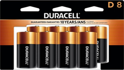 Duracell CopperTop D Alkaline Batteries - 8 Count