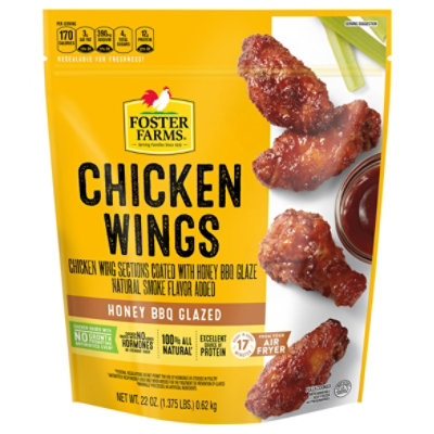 Foster Farms Honey BBQ Chicken Wings - 22 Oz