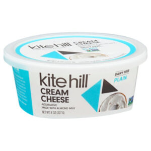 Kite Hill Spread Cream Cheese Style Almond Milk Plain Tub - 8 Oz