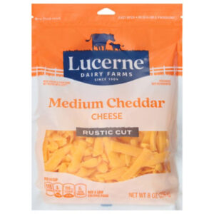 Lucerne Cheese Cheddar Medium Thick Cut Shredded - 8 Oz