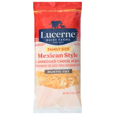 Lucerne Cheese Mexican Blend Thickcut Shredded Family Pack - 32 Oz