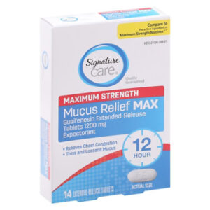 Signature Select/Care Mucus Relief Max 1200mg Maximum Strength Extended Release Tablet - 14 Count