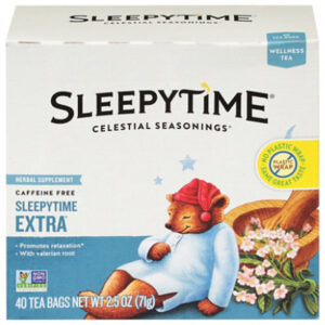 Celestial Seasonings Sleepytime Herbal Tea Extra Caffeine Free Tea Bags Box - 40 Count