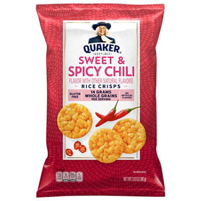 Quaker Popped Rice Crisps Gluten Free Sweet & Spicy Chili - 3.03 Oz