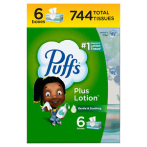 Puffs Plus Lotion Facial Tissue 2 Ply - 6-124 Count