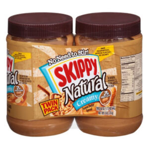 Skippy Natural Creamy Peanut Butter Spread Twin Pack - 2-40 Oz
