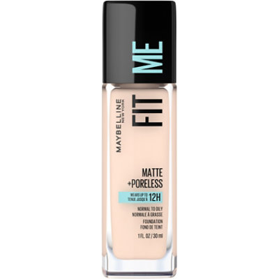 Maybelline Fit Me Matte Poreless Liquid Foundation Makeup Fair Porcelain - 1 Fl. Oz.