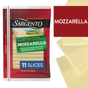 Sargento Sliced Mozzarella Natural Cheese 11 Slices - 8 Oz