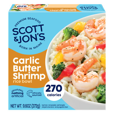 Scott & Jon's Garlic Butter Shrimp Rice Bowl Frozen Meal - 9.6 Oz