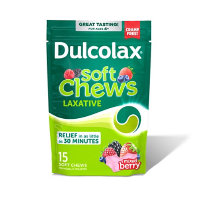 Dulcolax Saline Laxative Soft Chews Mixed Berry Flavor - 15 Count
