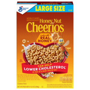 Cheerios Honey Nut Cereal Whole Grain Oat Sweetened Real Honey - 15.4 Oz