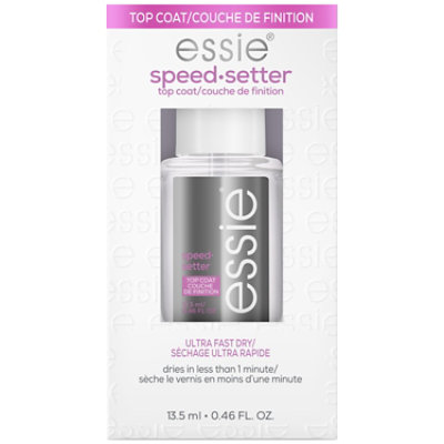 essie nail care vegan clear top coat quick dry Speed Setter - 0.46 Fl. Oz.