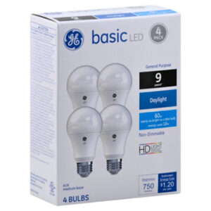 GE 60w Eq Basic Day - 4 Count