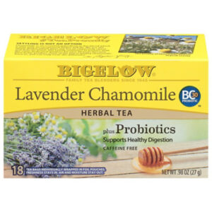 Bigelow Tea Bags Herbal Bags Lavender Chamomile Plus Probiotic 18 Count - 0.98 Oz