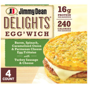 Jimmy Dean Delights Bacon Spinach Onion Eggwich 4 Count