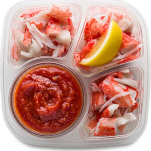 ReadyMeals Cooked Imitation Snow Crab Legs Grab N Go with Cocktail Sauce - 12 Oz