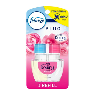 Febreze PLUG Fade Defy Downy April Fresh Odor-Eliminating Air Freshener Oil Refill - Each