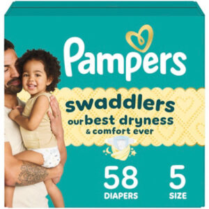 Pampers Swaddlers Active Size 5 Baby Diaper - 58 Count
