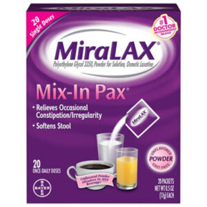 MiraLAX Laxative Osmotic Powder Mix In Pax Unflavored - 20 Count