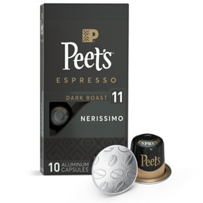 Peet's Coffee Espresso Capsules Nerissimo Intensity 11 Compatible with Nespresso - 10 Count