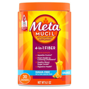 Metamucil 4 In 1 Sugar Free Powder Orange Psyllium Fiber Supplement - 6.1 Oz
