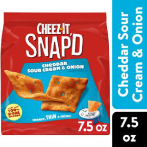 Cheez-It Snapd Cheese Cracker Chips Cheddar Sour Cream and Onion Thin Crisps - 7.5 Oz