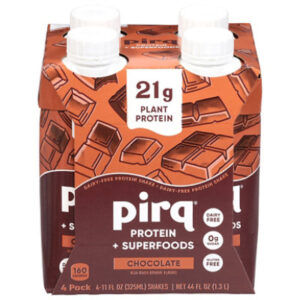 Pirq Plant-Based Decadent Chocolate Protein Shake in Cartons - 4-11 Fl. Oz.