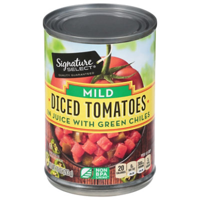 Signature SELECT Diced Tomatoes With Green Chiles Mild - 10 Oz