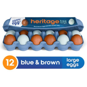 Happy Egg Eggs Heritage Breed Blue And Brown Large - 12 Count