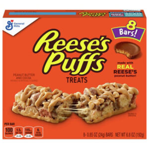 Reeses Puffs Treats Bars Peanut Butter And Cocoa - 8-0.85 Oz