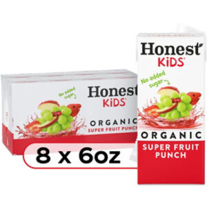 Honest Kids Fruit Punch Cartons 6 Fl Oz - 48 Fl. Oz.