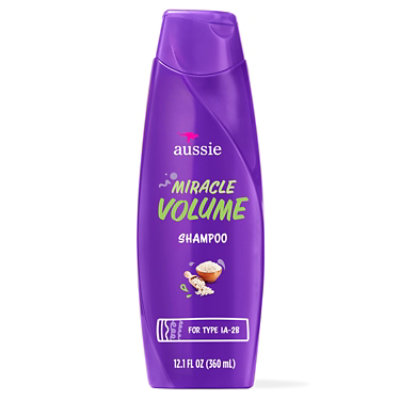 Aussie Miracle Volume Paraben Free Shampoo with Plum & Bamboo for Fine Hair - 12.1 Fl. Oz.