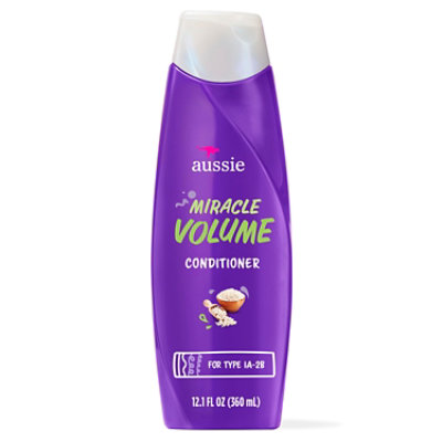Aussie Miracle Volume Paraben Free Conditioner with Plum & Bamboo for Fine Hair - 12.1 Fl. Oz.