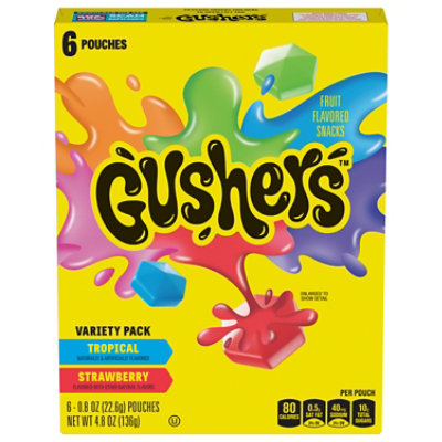 Fruit Gushers Flavored Snacks Strawberry Splash & Tropical - 4.8 Oz