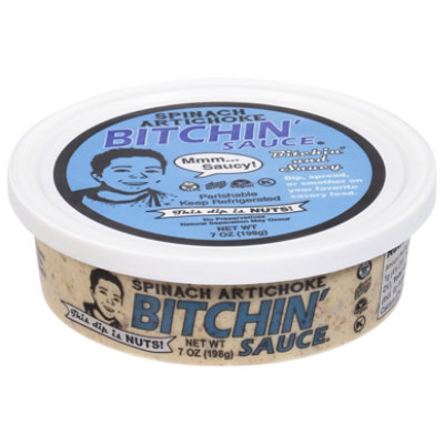 Bitchin' Sauce Spinach Artichoke The Almond Dip - 7 Oz