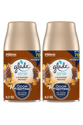 Glade Cashmere Woods Automatic Spray Air Freshener Refill - 2-6.2 Oz